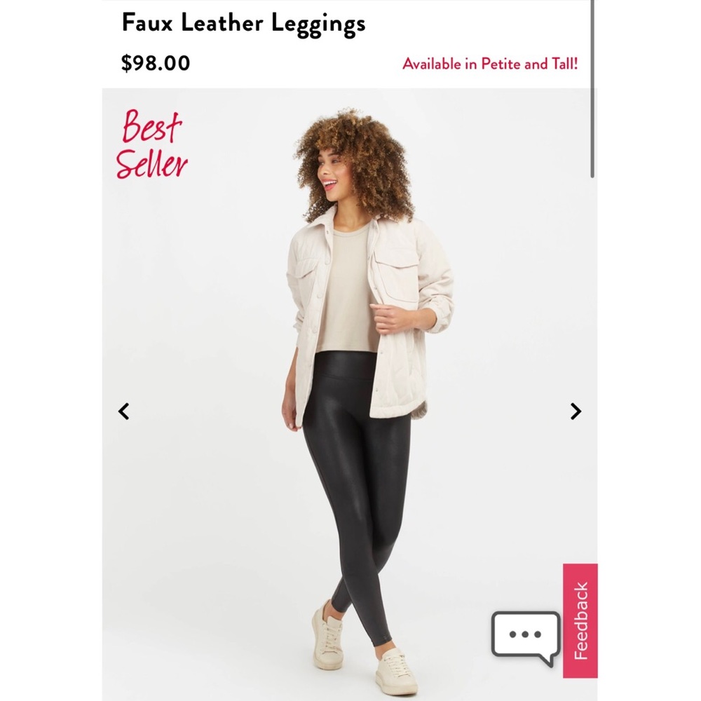 NWT size 1X Spanx faux leather leggings